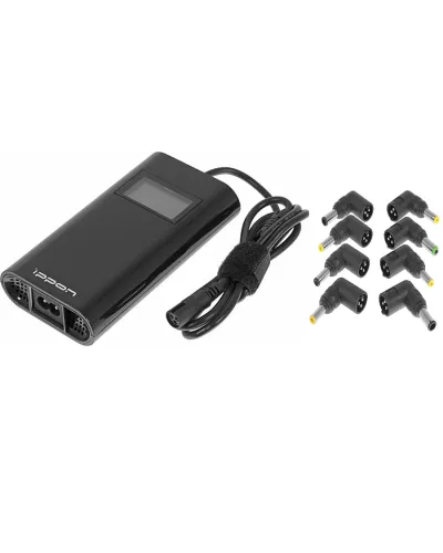 Блок питания Ippon D90U автоматический 90W 15V-19.5V 8-connectors 4.5A 1xUSB 2.1A, LCD индикатор (654527). Блок питания. Ippon в Ярославле