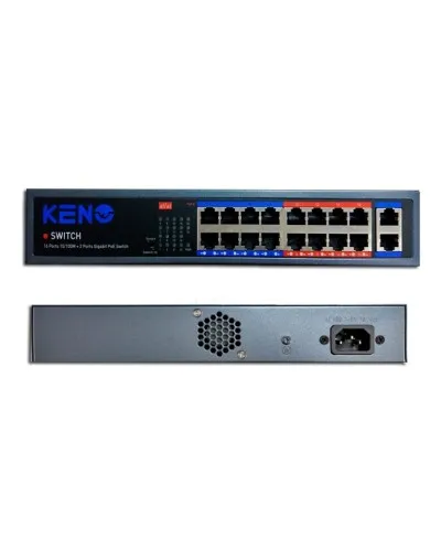 KN-SW1602POE+. Коммутатор с питанием по PoE. KENO в Ярославле