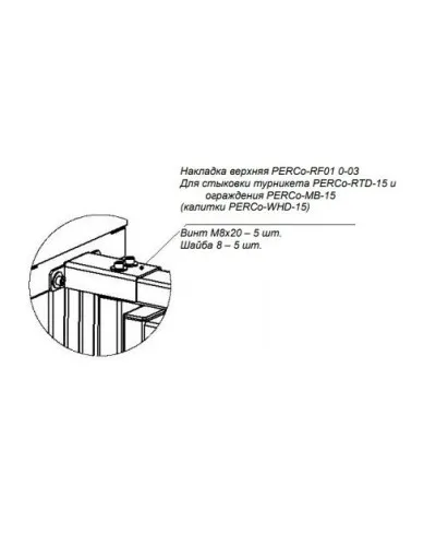 PERCo-RF01 0-03. Накладка верхняя. PERCo в Ярославле