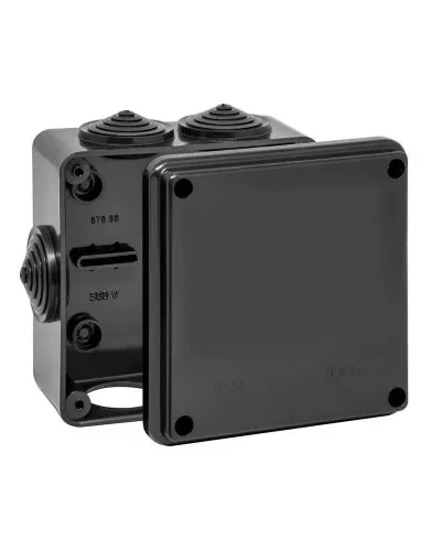 Коробка TYCO ОП 100х100х50мм УХЛ1 IP54 черный (67050Ч). Коробка распределительная. RuVinil в Ярославле