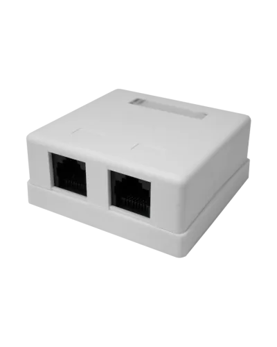 Розетка настенная RJ-45, 8P8C, Cat.5e, 2 порта UTP (10-0309): Компьютерная розетка в Ярославле
