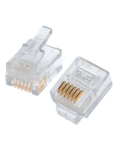 Коннекторы 6P6C (RJ-11) (100шт) (10-0228). Телефонный разъем 6P6C (RJ-11). SUPRLAN в Ярославле