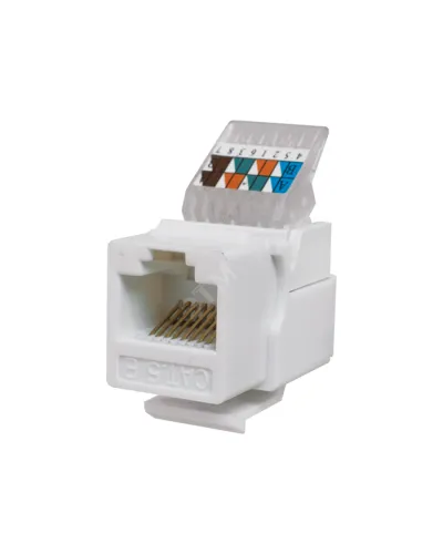 Модуль-вставка Keystone Кат5е, без.инстр.зад, белый UTP (10-0312): Вставка Keystone Jack RJ-45 в Ярославле