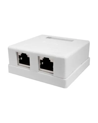 Розетка настенная RJ-45, 8P8C, Cat.5e, 2 порта, FTP (10-0308). Компьютерная розетка. SUPRLAN в Ярославле