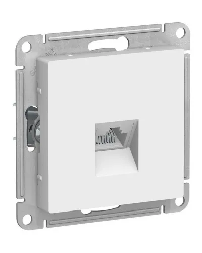 AtlasDesign розетка RJ45, кат. 5Е, 1-местная, скрытой установки, механизм, белый (ATN000183). Розетка компьютерная. Systeme Electric в Ярославле