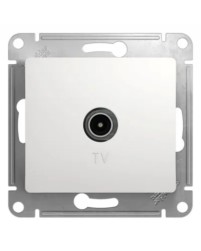 Glossa розетка TV антенна коннектор, 1-местная, скрытой установки, механизм, белый (GSL000193). Розетка TV антенна. Systeme Electric в Ярославле