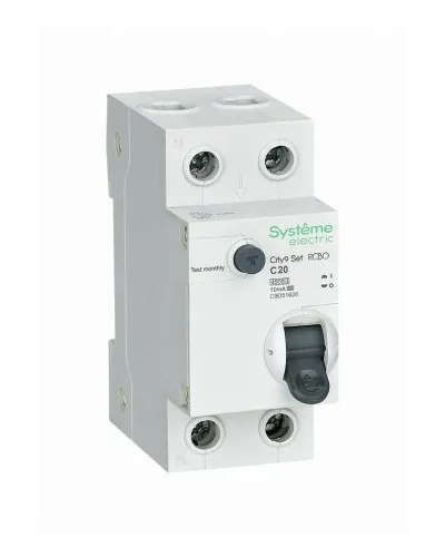 City9 Set 1P+N С 20А 4.5kA 10мА A 230В (C9D51620). Автоматический выключатель дифференциального тока. Systeme Electric в Ярославле