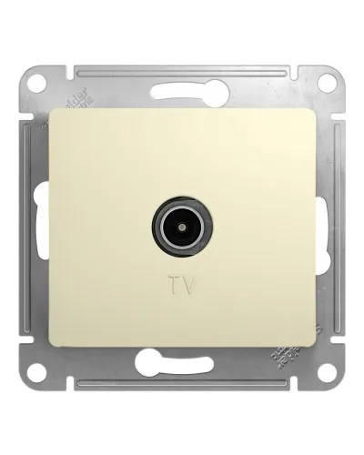Glossa розетка TV антенна коннектор, 1-местная, скрытой установки, механизм, бежевый (GSL000293). Розетка TV антенна. Systeme Electric в Ярославле