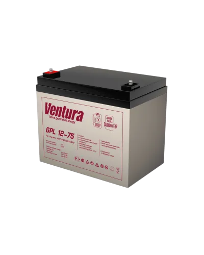 Ventura GPL 12-75. Аккумулятор герметичный свинцово-кислотный. Ventura в Ярославле