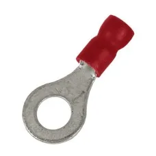Наконечник НКИ 0,25-1,5 М3,5 (D3,7мм) с отверстием под винт (100 шт) (2A3P-EE-PVC). Наконечник с отверстием под винт и изолированным фланцем ПВХ. ДКС
