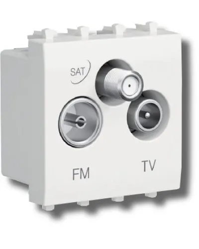 Розетка TV-FM-SAT Avanti 1 модуль черный квадрат (4402532): Розетка TV-FM-SAT в Ярославле
