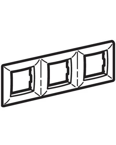 Рамка на 2+2+2 модуля (трехместная), слон. кость (75013O): Рамка трехместная, Brava в Ярославле