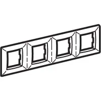 Рамка на 2+2+2+2 модуля (четырехместная), белая (75014W): Рамка четырехместная, Brava