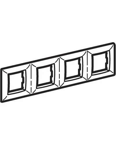 Рамка на 2+2+2+2 модуля (четырехместная), сл. кость (75014O): Рамка четырехместная, Brava в Ярославле