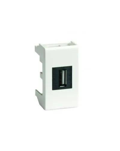 Розетка USB 2.0 Brava 1 модуль белая (76200B): Розетка USB в Ярославле