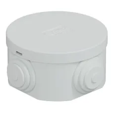 Коробка JBR065 D=65х35, 4 вых., IP44, серая (44004). Коробка монтажная. Экопласт