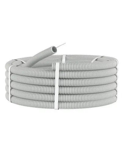 Труба HFFR тяжелая D20, серая (21120HF-GR): Труба гофрированная, с зондом, не распространяющая горение, без галогена в Ярославле