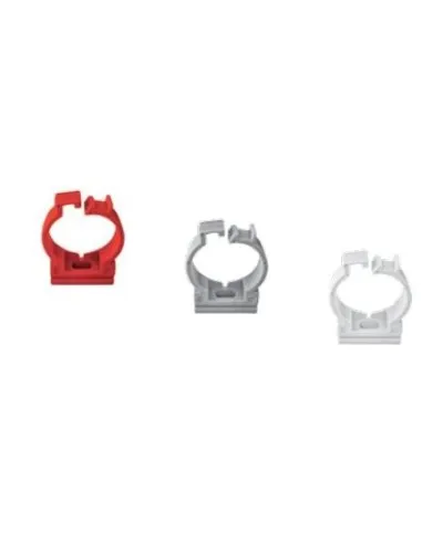 Ecoplast держатель с защелкой для труб D25, АБС, красный (50 шт) (49625-50). Держатель с защелкой для аспирационной системы. Экопласт в Ярославле