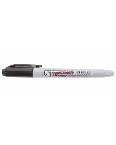 Маркер перманентный Crown «Multi Marker Super Slim» 1 мм, черный, пулевидный (08-8001): Ручка для маркировки в Ярославле