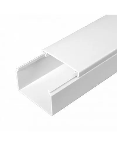 Короб 60х40 (Промрукав) (PR.0560401). Кабель-канал с двойным замком белый 60х40. Промрукав в Ярославле
