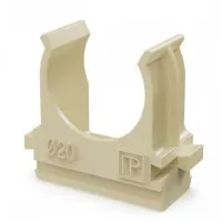 Крепёж-клипса для труб АБС-пластик сосна D20 (100 шт) (PR13.0049). Крепление для труб ПВХ. Промрукав