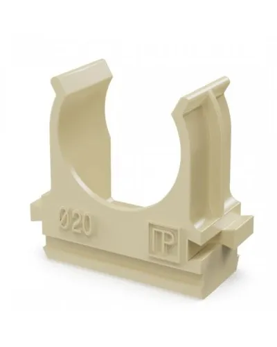 Крепёж-клипса для труб АБС-пластик сосна D20 (100 шт) (PR13.0049). Крепление для труб ПВХ. Промрукав в Ярославле